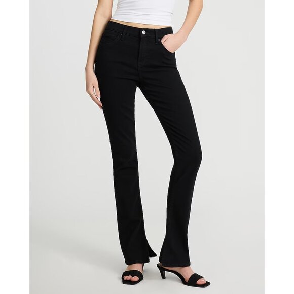 Express Skyscraper Mid-Rise Jeans Women 2R Hyper Stretch Vented Inside Hem Black - Picture 15 of 16